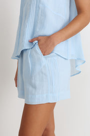 Jude Pleated Short (Blue)