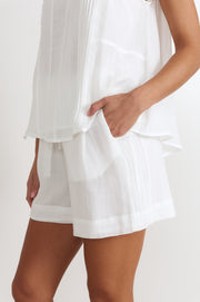 Jude Pleated Short (White)