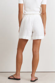 Jude Pleated Short (White)