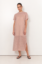 Chicago Ramie Stripe Maxi Dress (Stripe)