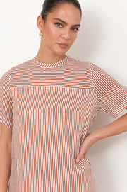 Chicago Ramie Stripe Maxi Dress (Stripe)