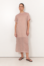 Chicago Ramie Stripe Maxi Dress (Stripe)