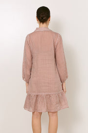 Nathalia Ramie Stripe Short Dress (Stripe)