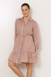 Nathalia Ramie Stripe Short Dress (Stripe)