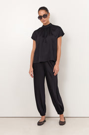 Iris Dolman Short Sleeve Top (Black)