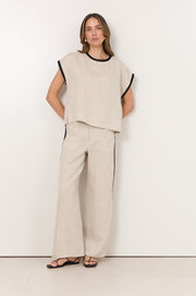 Marlie Linen Top (Natural)