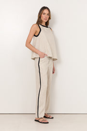Amira Linen Sleeveless Top (Natural)