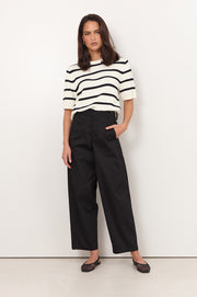 Kai Stripe Knit Top (Cream/Black)