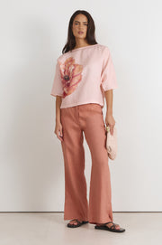 Meeka Linen Top (Piccadilly Print)
