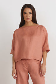 Meeka Linen Top (Spice)