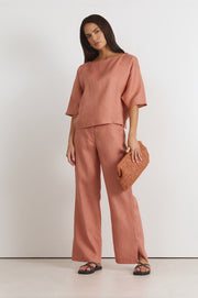Meeka Linen Top (Spice)