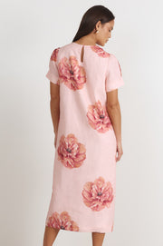 Portia Midi Linen Dress (Piccadilly Print)