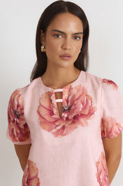 Portia Midi Linen Dress (Piccadilly Print)