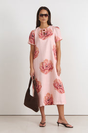 Portia Midi Linen Dress (Piccadilly Print)