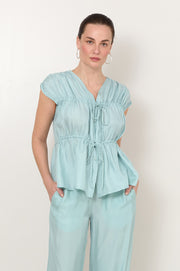Amari Cupro Top (Mint)