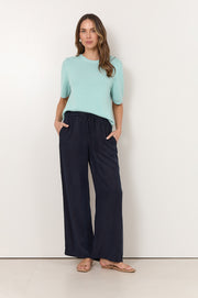 Lorna Cupro Pant (Navy)