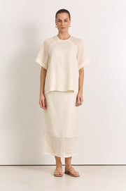 Dakota Raglan Sleeve Top (Cream)