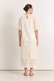 Dakota Raglan Sleeve Top (Cream)