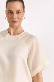 Dakota Raglan Sleeve Top (Cream)