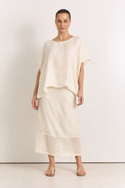 Marlow Cupro Top (Cream)