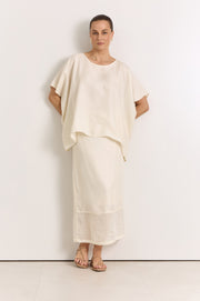 Marlow Cupro Top (Cream)
