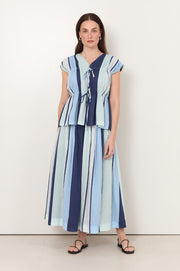 Amari Tie Front Top (Stripe)