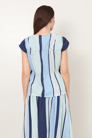 Amari Tie Front Top (Stripe)