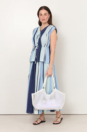Amari Tie Front Top (Stripe)