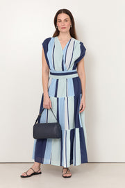 Ursula Crossover Maxi Dress (Stripe)