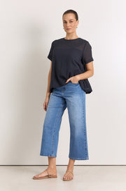 Kimberly Cropped Jean (Mid Denim)