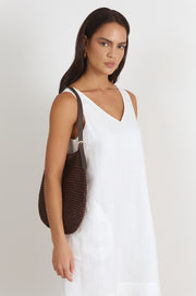 Large Paper Weave Tote (Chocolate)
