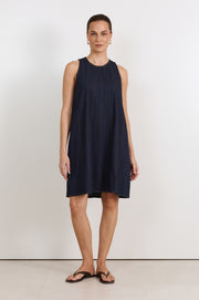 Jolie Lightweight Denim Short Dress (Denim)