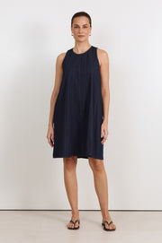 Jolie Lightweight Denim Short Dress (Denim)