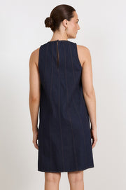 Jolie Lightweight Denim Short Dress (Denim)
