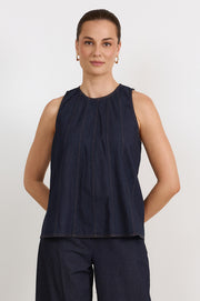Jolie Lightweight Denim Top (Denim)