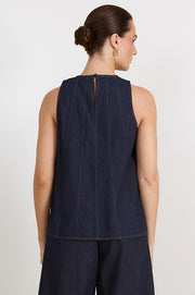 Jolie Lightweight Denim Top (Denim)