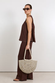 Skylar Linen Pant (Chocolate)