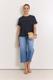 Kimberly Cropped Jean (Mid Denim)
