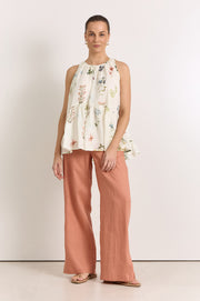 Ariah Ramie Sleeveless Top (Print)