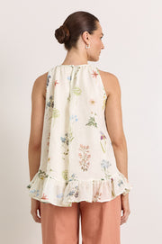 Ariah Ramie Sleeveless Top (Print)