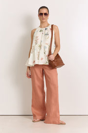 Ariah Ramie Sleeveless Top (Print)