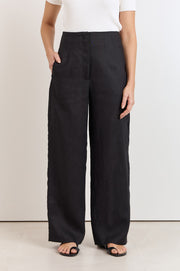 Tamsen Linen Pant (Black)