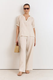 Tamsen Linen Pant (Stone)