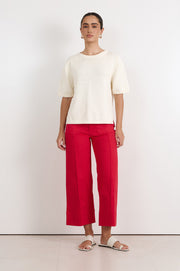 Rosalie Cropped Jean (Red)