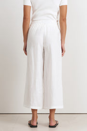 Fable Linen Culotte Pant (White)