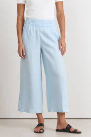 Fable Linen Culotte Pant (Blue)