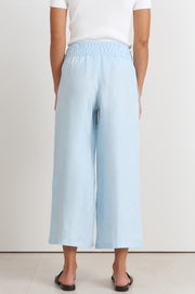Fable Linen Culotte Pant (Blue)