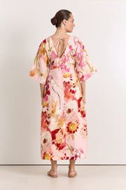 Odette Linen Midi Dress (Cotswolds Print)