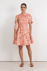 Mindy Linen Short Dress (Surat Print)