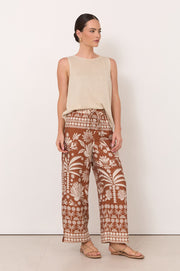 Edith Hawaii Print Crop Pant (Print)